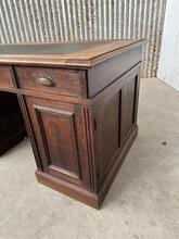 Antique style Desk in Wood and leather