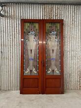 Antique style Doors in wood and glass, Europe 20e eeuw