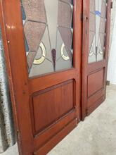 Antique style Doors in wood and glass, Europe 20e eeuw