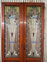 Antique style Doors in wood and glass, Europe 20e eeuw