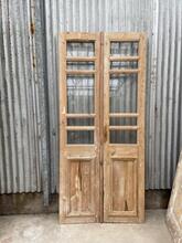 Antique style Doors in Wood and glass 20-century