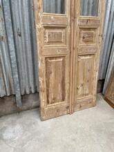 Antique style Doors in wood and glass 20e eeuw