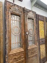 Antique style Doors in wood and glass 20e eeuw