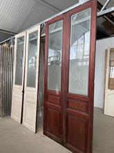 Antique style Doors in wood and glass, France 20th Century