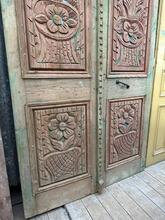 Antique style Doors green in Wood, Europe  20th century