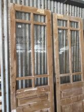 Antique style Doors with glass in wood and glass, Europe 20e eeuw