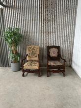 Antique  style Embroidered Armchairs in Wood