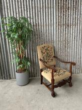 Antique  style Embroidered Armchairs in Wood