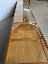 Antique style Gigantic counter with glass in wood and glass, Europe