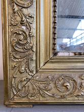 Antique style Antique golden mirror in Iron and mirror, Europe 20th century