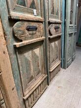 Antique style Green doors  in Wood, Europe 20th century