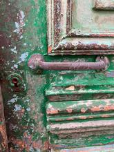 Antique style Antique green set doors in Wood