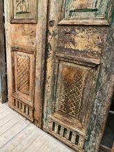 Antique style Antique green set doors in Wood