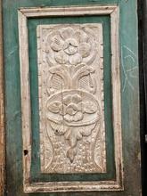 Antique style Antique green set doors in Wood