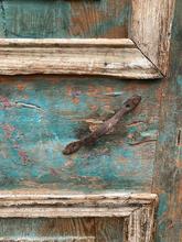 Antique style Antique green set doors in Wood