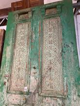 Antique style Antique green set doors in Wood