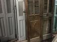 Antique style Antique high doors with shutter in Wood