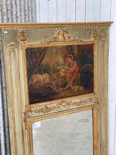 Antique style Mirror in Wood and glass, Frankijk 20-century