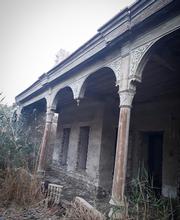 Antique style Antique porch old columns in Wood