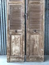 Antique style Antique set of 2 high shutters in Wood