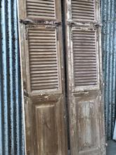 Antique style Antique set of 2 high shutters in Wood