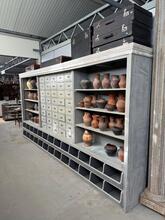 style Antique shop cabinet in grey in Wood, France