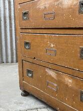 style Antique shop counter with drawers and glass