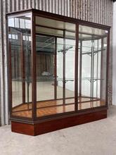 Antique style Shopcabinet in wood brass and glass, Europe 20th Century