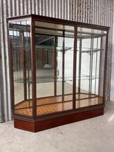 Antique style Shopcabinet in wood brass and glass, Europe 20th Century