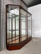 Antique style Shopcabinet in wood brass and glass, Europe 20th Century