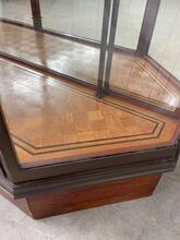 Antique style Shopcabinet in wood brass and glass, Europe 20th Century