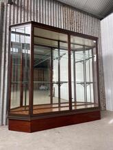 Antique style Shopcabinet in wood brass and glass, Europe 20th Century
