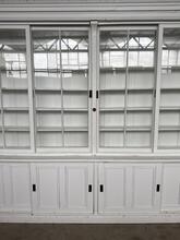 Antique style Shopcabinet in wood and glass, france 20-century