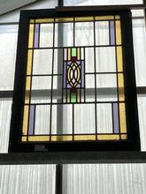 Antique style Antique stained glass window in Wood and glass