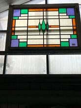 Antique style Antique stained glass window in Wood