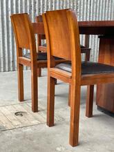 Eetkamerset Art Deco stijl in hout,