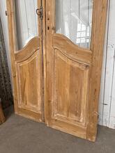 Set deuren met glas art deco Art deco stijl in Hout en glas,