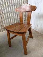 Brutalist houten stoelen stijl in Hout,