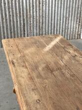 Brutalist style Oak Brutalist dining table in Oak, Netherlands Midcentury