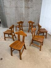 style Brutalist wooden chairs in Wood