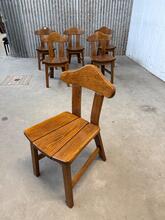 style Brutalist wooden chairs in Wood