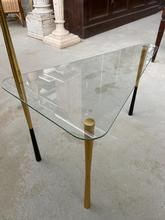 Design tafel Design stijl in glas en ijzer,
