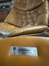 Lounge fauteuil+hocker Designer Geoffrey D Harcourt stijl in Leather, Europa 20e eeuw