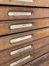 Industrial style Industrial letter press in wood, chest of drawers 20th Century