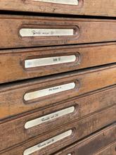 Industrial style Industrial letter press in wood, chest of drawers