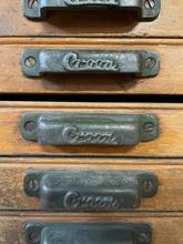 Industrial style Industrial letter press in wood, chest of drawers 20th Century