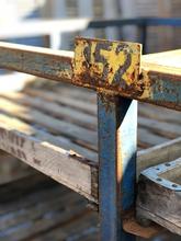 Industrial style Old iron backery trolley in Wood and glass