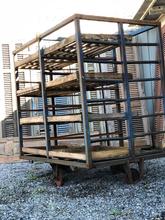 Industrial style Old iron backery trolley in Wood and glass