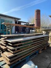 Bank Industrieel stijl in hout en ijzer,