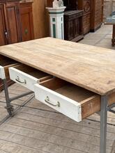 Werk tafel Industrieel stijl in hout en ijzer, Europa